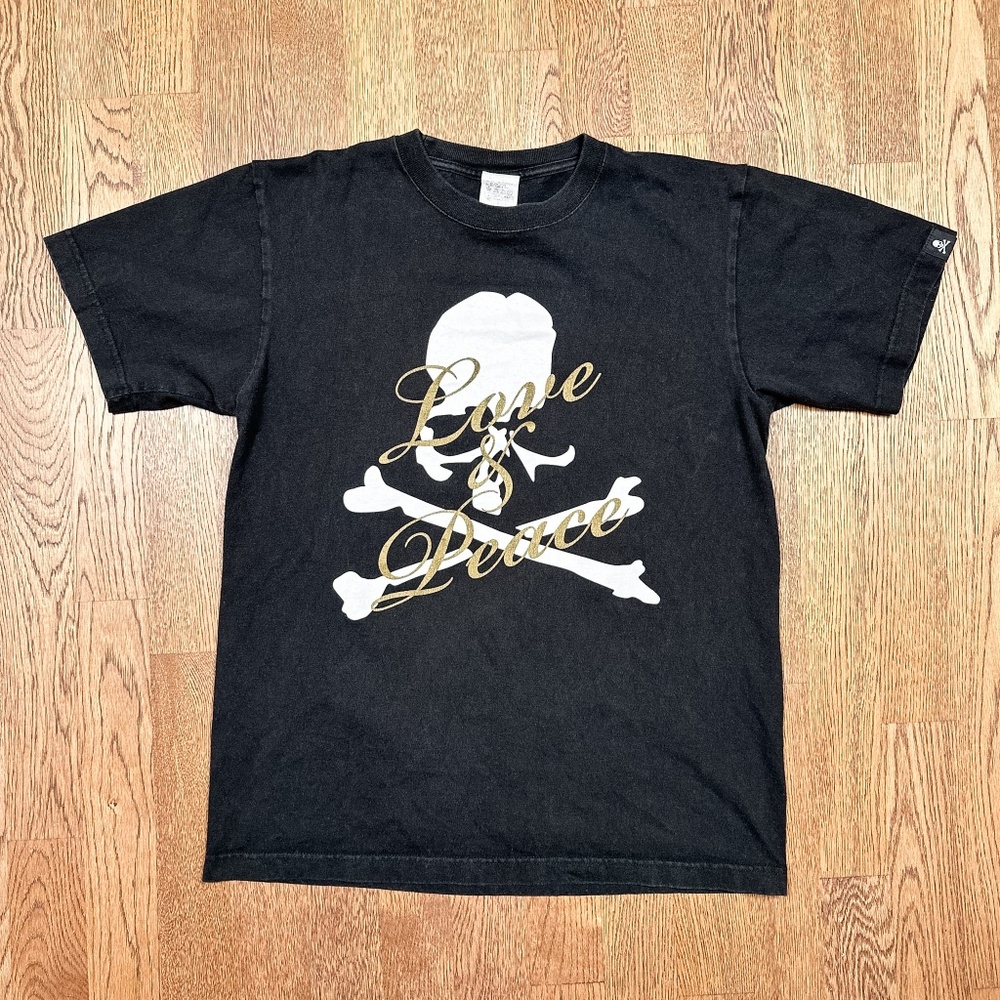 Mastermind Japan Final Count Down Love Peace Skull Bones T Shirt Mens Medium